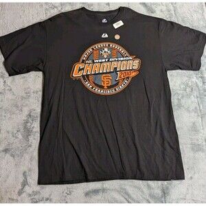SF Giants 2010 NLDS Champions T‎ Shirt Men’s X-Large  San Francisco Majestic